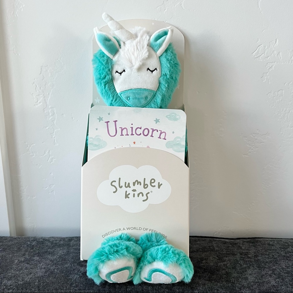 NWT Slumberkins Turquoise Unicorn Kin